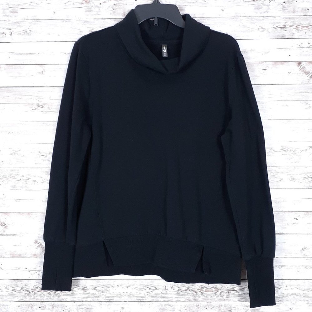 MTA Sport Womens Sweatshirt M Cowl Neck Black 171A